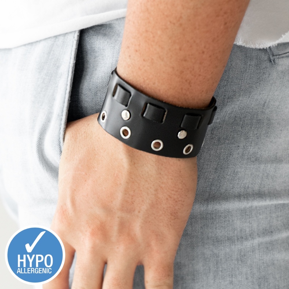 Black Leather Bracelet